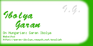 ibolya garan business card